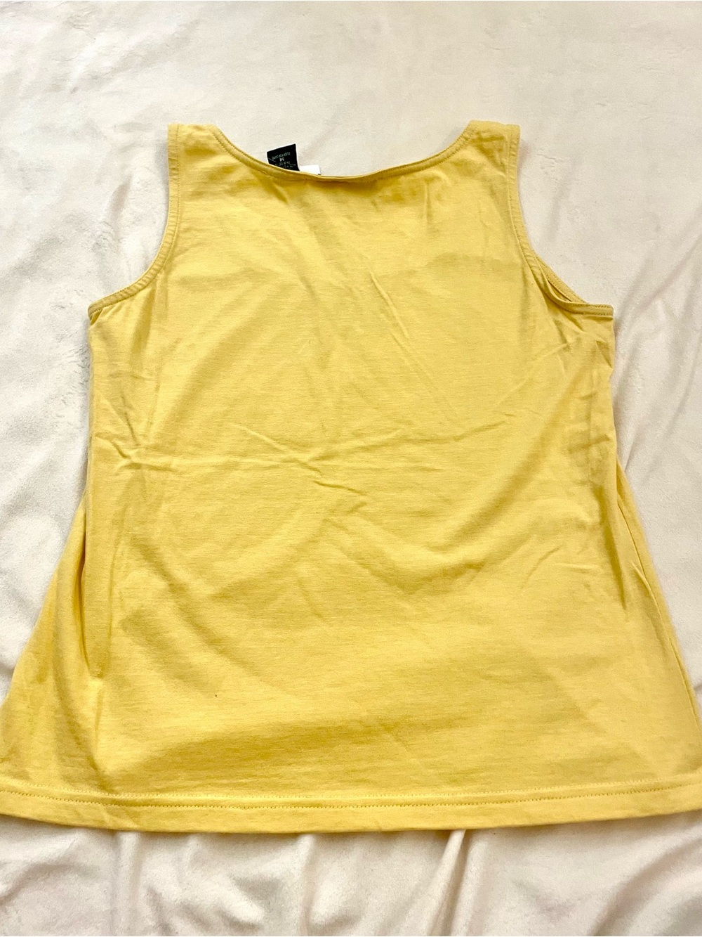 Vintage Yellow Lace-Trim Y2K Tank Top - - Picture 2 of 3